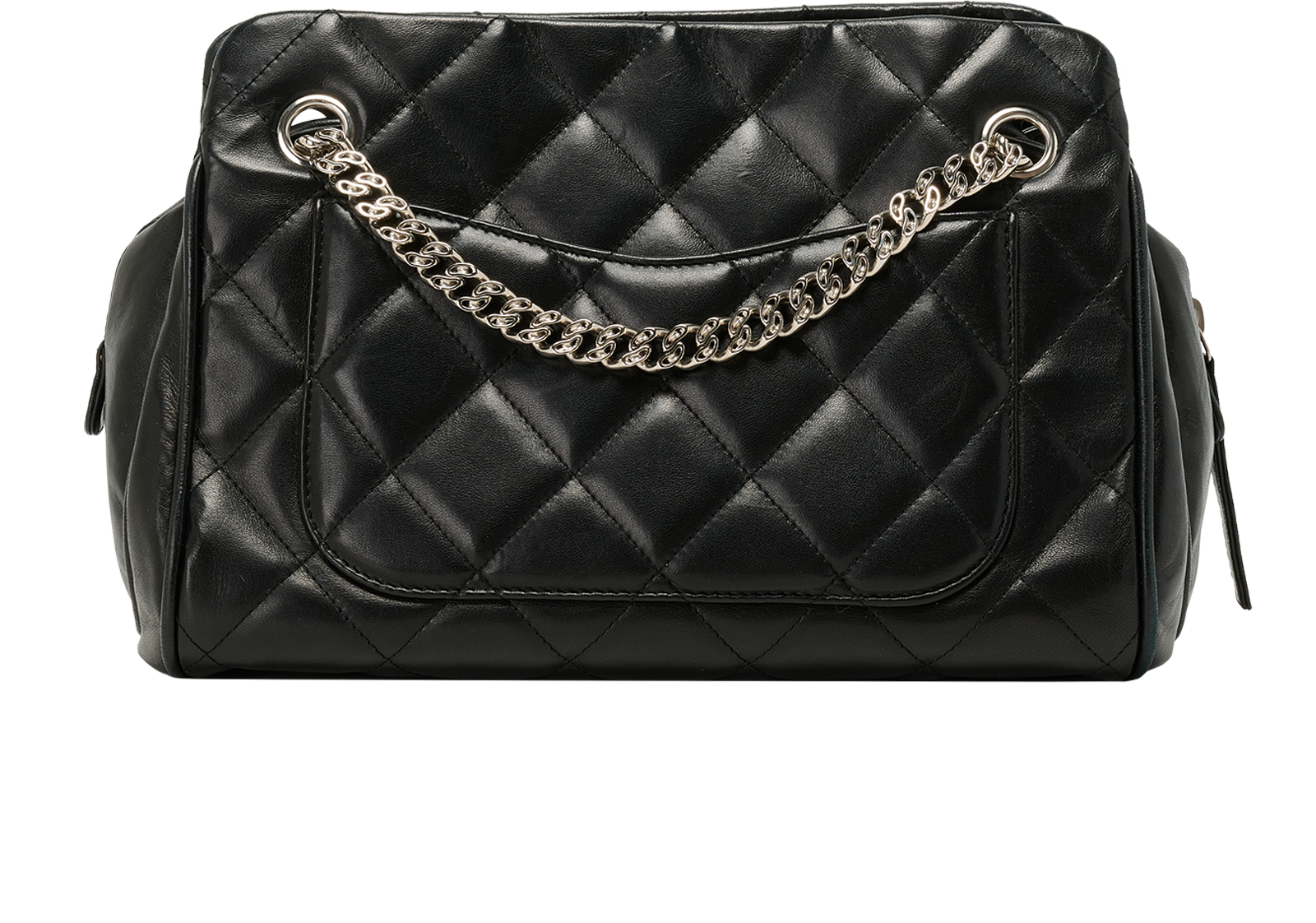 Quilted Tote, &pound;2,600, Handbags, Black, Leather, Back view